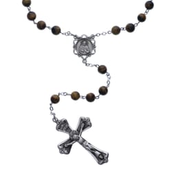 SS 6MM Genuine Tiger's Eye Rosary