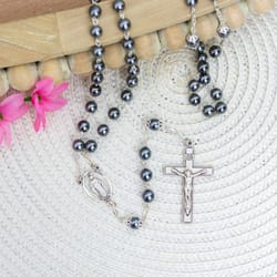 SS 7MM Hematite Rosary