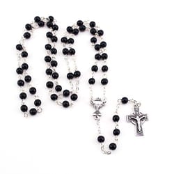 SS Black Bead Irish Communion Rosary