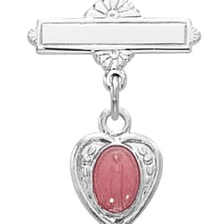 SS Pink Miraculous Medal Baby Pin