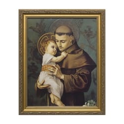 St. Anthony with Jesus w/ Gold Frame 