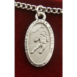 Pewter St. Christopher Medal - Football