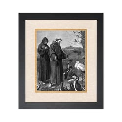 St. Francis Preaching to the Birds (Matted w/ Black Frame)