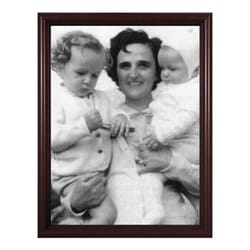 St. Gianna Molla (Black and White w/ Cherry Frame)
