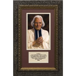St. John Vianney Framed Print with Prayer for Priests 