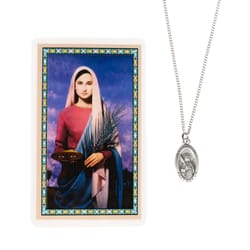 St. Lucy Patron Saint Prayer Card w/ Medal