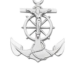 Sterling Silver Anchor Crucifix with 24 inch chain