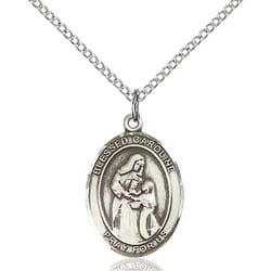 Sterling Silver Blessed Caroline Gerhardinger Pendant w/ Chain