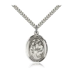 Sterling Silver Holy Family Pendant w/ chain