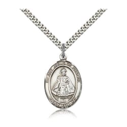 Sterling Silver Infant of Prague Pendant w/ chain
