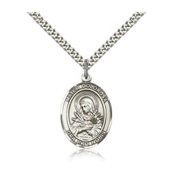 Sterling Silver Mater Dolorosa Pendant w/ chain