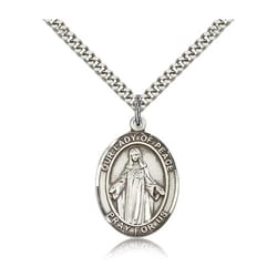 Sterling Silver Our Lady of Peace Pendant w/ chain