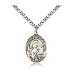 Sterling Silver Our Lady of Perpetual Help Pendant w/ chain