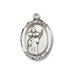 Sterling Silver St. Aidan Of Lindisfarne Pendant w/ Chain