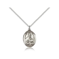 Sterling Silver St. Albert the Great Pendant w/ Chain