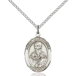 Sterling Silver St. Alexander Sauli Pendant w/ Chain