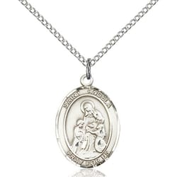 Sterling Silver St. Angela Merici Pendant w/ Chain