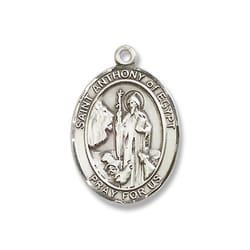 Sterling Silver St. Anthony of Egypt Pendant w/ Chain