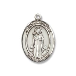 Sterling Silver St. Barnabas Pendant w/ Chain