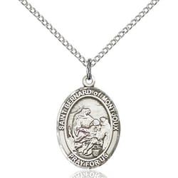 Sterling Silver St. Bernard of Montjoux Pendant w/ Chain