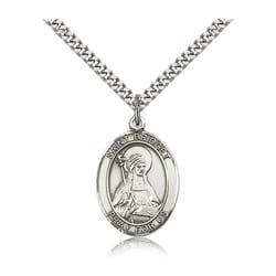 Sterling Silver St. Bridget of Sweden Pendant w/ chain