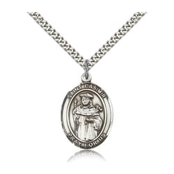 Sterling Silver St. Casimir of Poland Pendant w/ chain