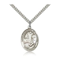 Sterling Silver St. Catherine of Bologna Pendant w/ chain