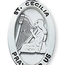 Sterling Silver St. Cecilia Medal
