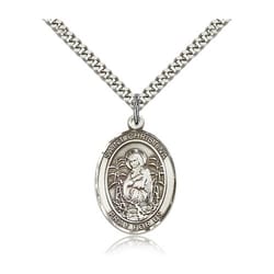 Sterling Silver St. Christina the Astonishing Pendant w/ chain