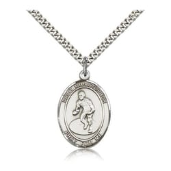 Sterling Silver St. Christopher Medal w/ chain - Wrestling