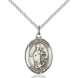 Sterling Silver St. Clement Pendant w/ Chain
