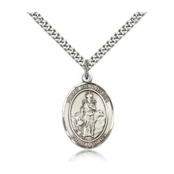 Sterling Silver St. Cornelius Pendant w/ 24 inches chain