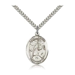 Sterling Silver St. Edwin Pendant w/ chain