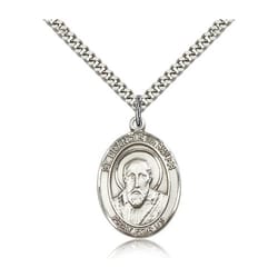 Sterling Silver St. Francis de Sales Pendant w/ chain