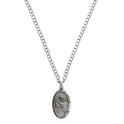Sterling Silver St. Francis Medal with 24 inch chain