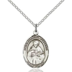 Sterling Silver St. Gabriel Possenti Pendant w/ Chain