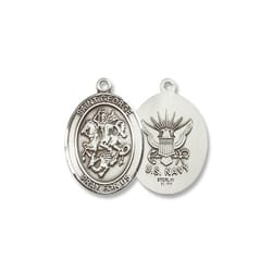 Sterling Silver St. George / Navy Pendant w/ Chain