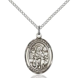 Sterling Silver St. Germaine Cousin Pendant w/ Chain