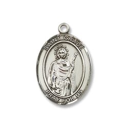 Sterling Silver St. Grace Pendant w/ Chain