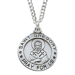 Sterling Silver St. Gregory Medal