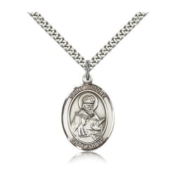 Sterling Silver St. Isidore of Seville Pendant w/ chain
