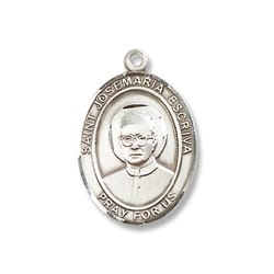 Sterling Silver St. Josemaria Escriva Pendant w/ Chain