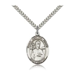 Sterling Silver St. Leo the Great Pendant w/ chain