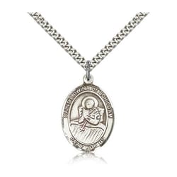 Sterling Silver St. Lidwina of Schiedam Pendant w/ chain