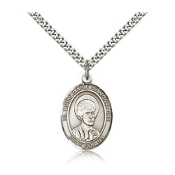 Sterling Silver St. Louis Marie de Montfort Pendant w/ chain