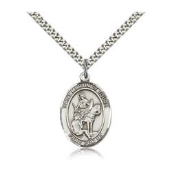 Sterling Silver St. Martin of Tours Pendant w/ chain