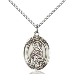 Sterling Silver St. Matilda Pendant w/ Chain