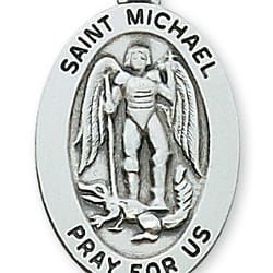 Sterling Silver St. Michael Medal with 20 inch chain 