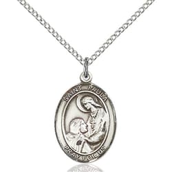 Sterling Silver St. Paula Pendant w/ Chain