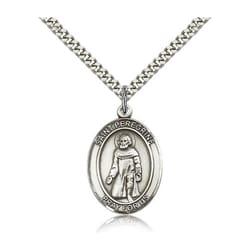 Sterling Silver St. Peregrine Laziosi Pendant w/ chain